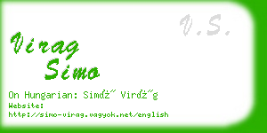 virag simo business card